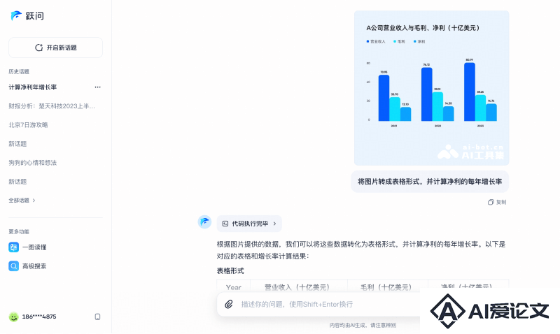 跃问AI图片理解