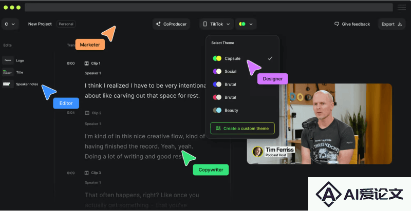 Capsule AI Video Editor