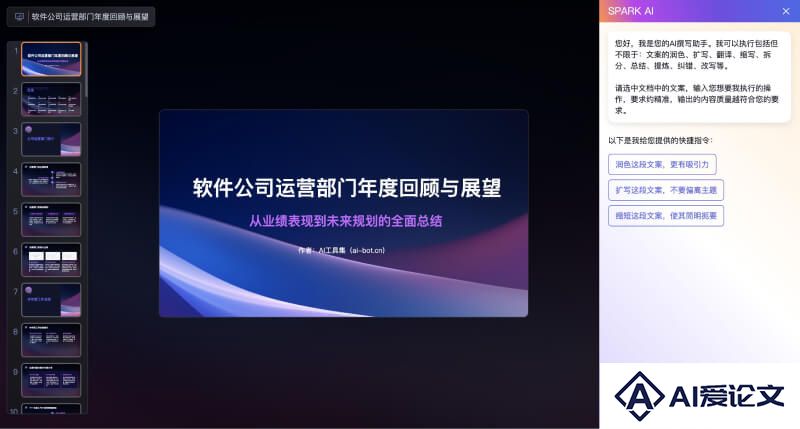 讯飞智文创建的PPT