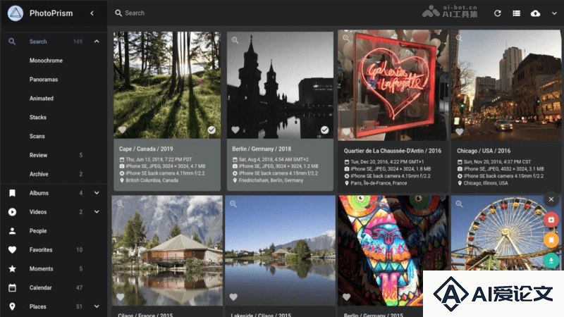 PhotoPrism – 开源的AI照片管理工具，AI驱动的照片分类和搜索功能
