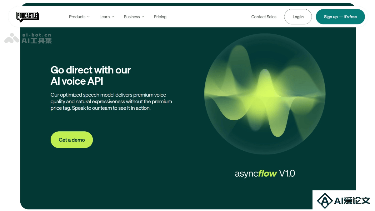 Asyncflow v1.0 – Podcastle 推出的 AI 文本转语音模型