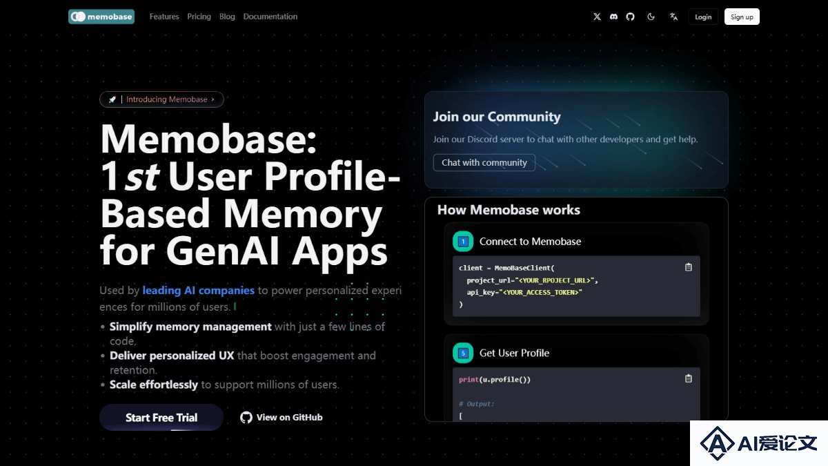 memobase – 基于用户画像的长期记忆系统