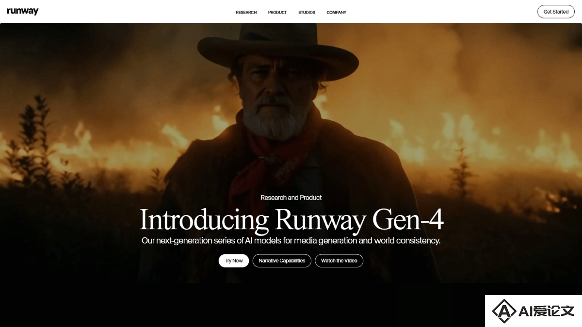 Runway Gen-4 – Runway 推出最新的AI视频生成模型