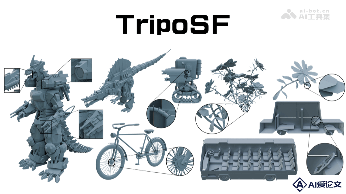 TripoSF – VAST AI 开源的新一代 3D 基础模型