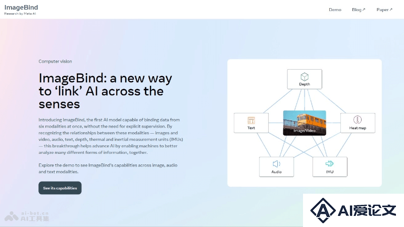 ImageBind – Meta推出开源多模态AI模型，实现六种多模态数据整合