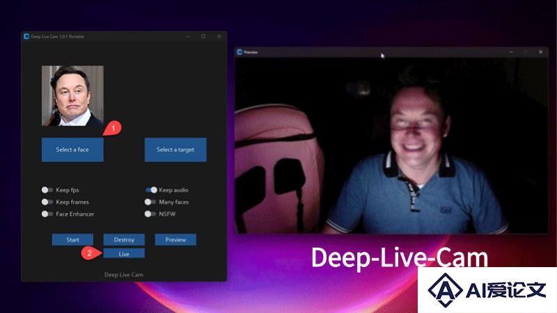 Deep-Live-Cam – 开源的 AI 实时换脸工具