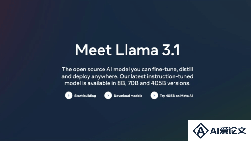 Llama3.1 – Meta最新发布的最强开源AI模型