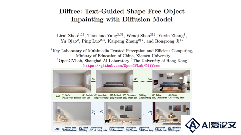 Diffree – OpenGVLab推出的AI贴图框架