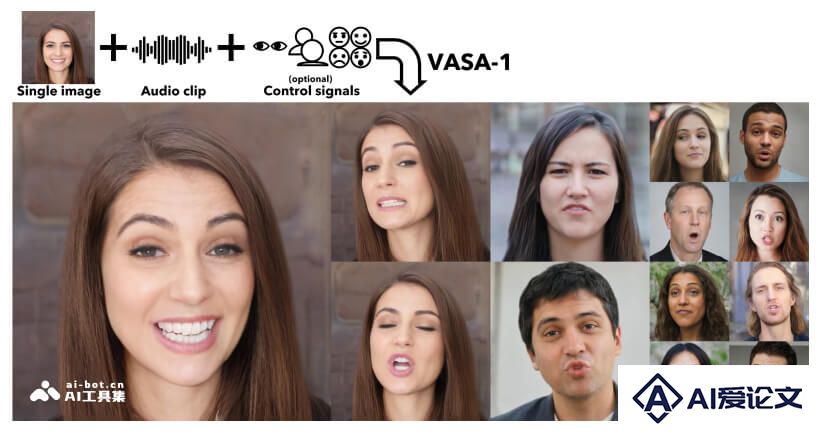 VASA-1 – 微软推出的静态照片对口型视频生成框架