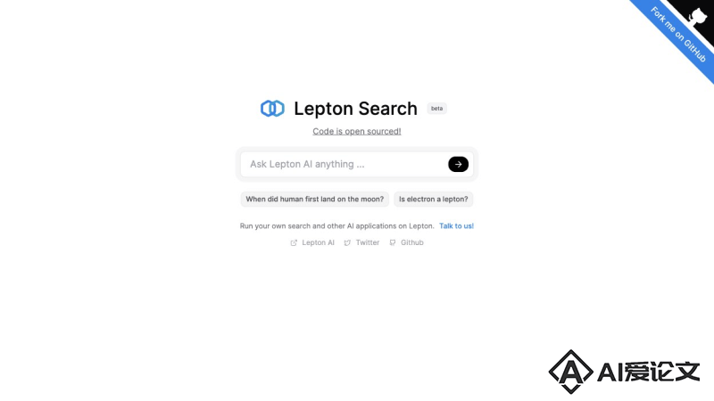Lepton Search – 开源的对话式AI搜索引擎项目