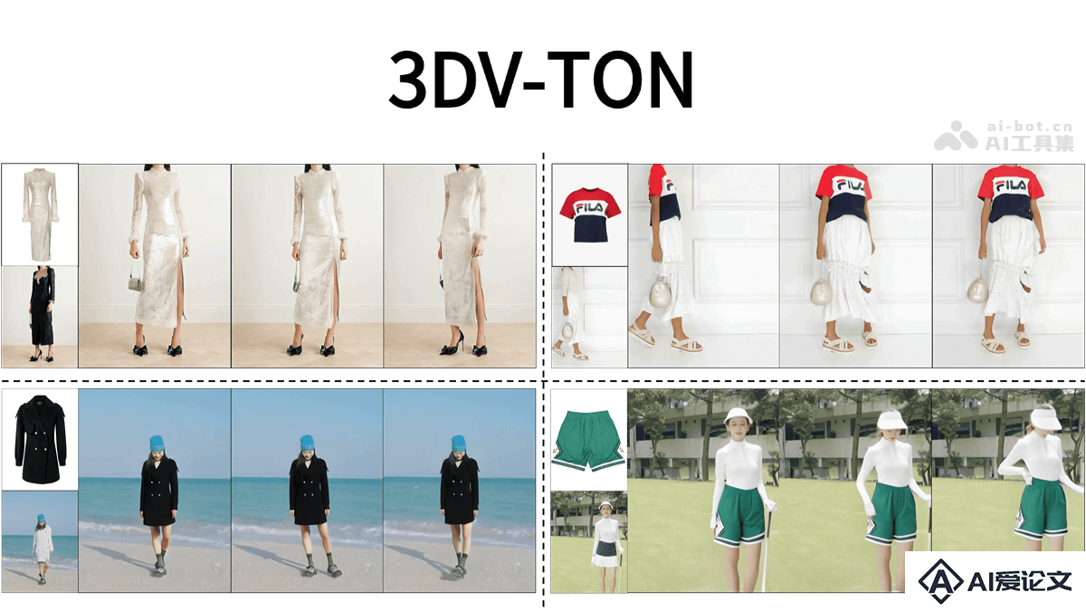 3DV-TON – 阿里达摩院联合浙大等推出的视频虚拟试穿框架