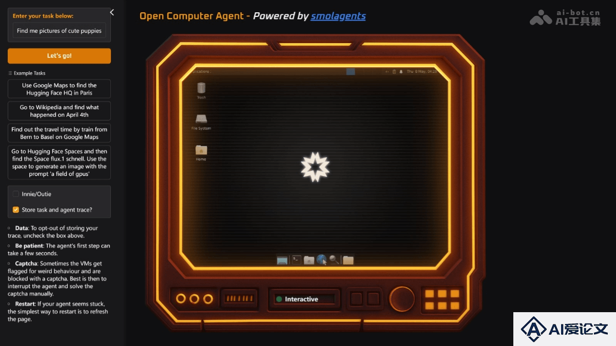 Open Computer Agent – Hugging Face 推出的免费云端 AI Agent 工具