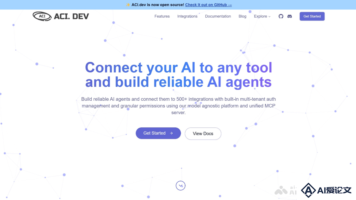 ACI.dev – 为AI智能体设计的开源MCP基础设施平台