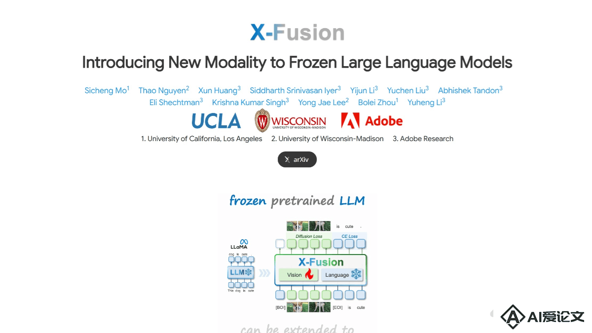 X-Fusion – 加州大学联合Adobe等机构推出的多模态融合框架