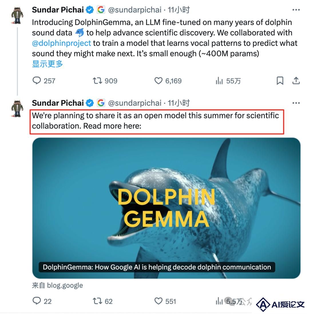 谷歌AI成功破解海豚语，海洋版ChatGPT来了，掀人类跨物种交流革命